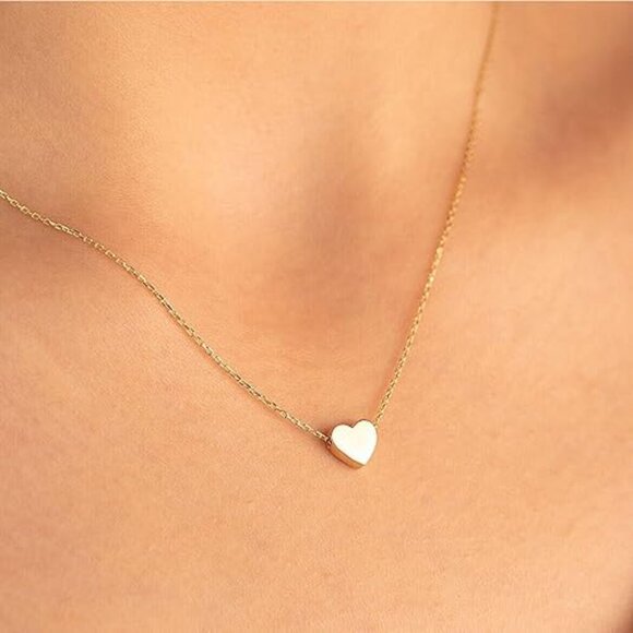 Neiman Marcus 14K Gold Plated Heart Choker Necklace - Picture 4 of 5